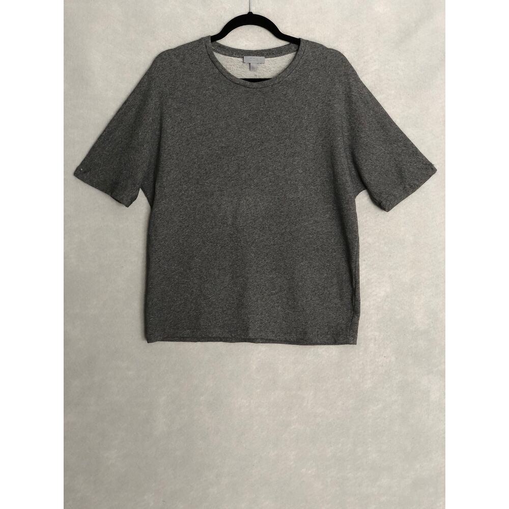 COS Crew Neck Top Women's Small Short Dolman Sleeve Heather Gray